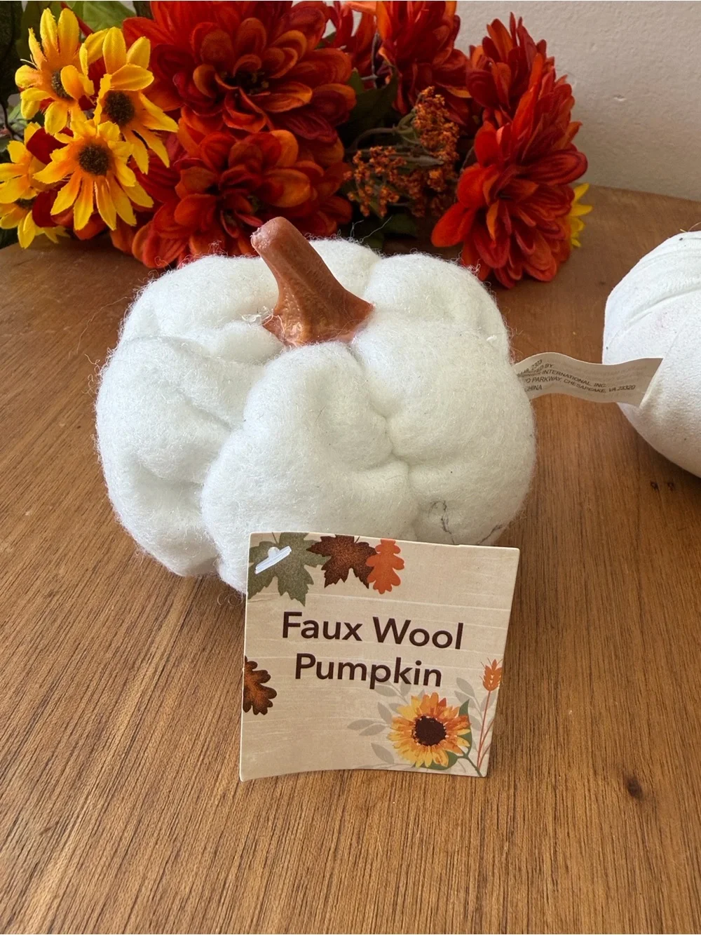 Decorative Pumpkins - White & Pink Set